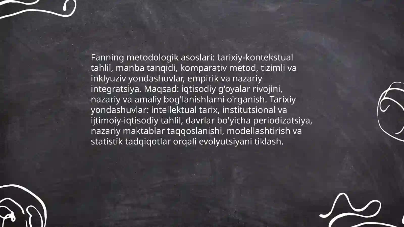 Iqtisodiy talimotlar tarixi fani predmeti 4