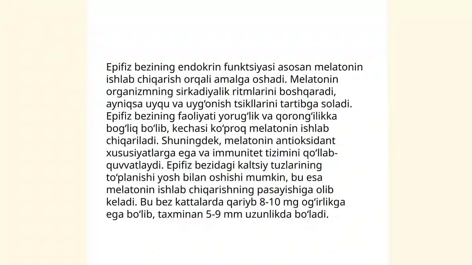 Ichki sekretsiya bezlarini tekshirish usullari. Epifiz 4