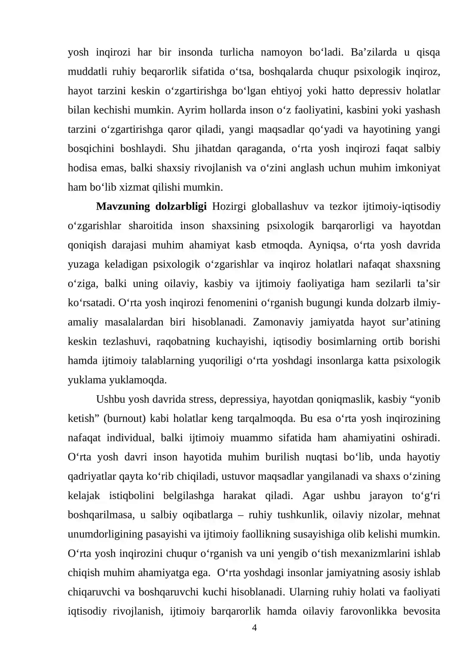 O'rta yosh inqirozi fenomeni 4