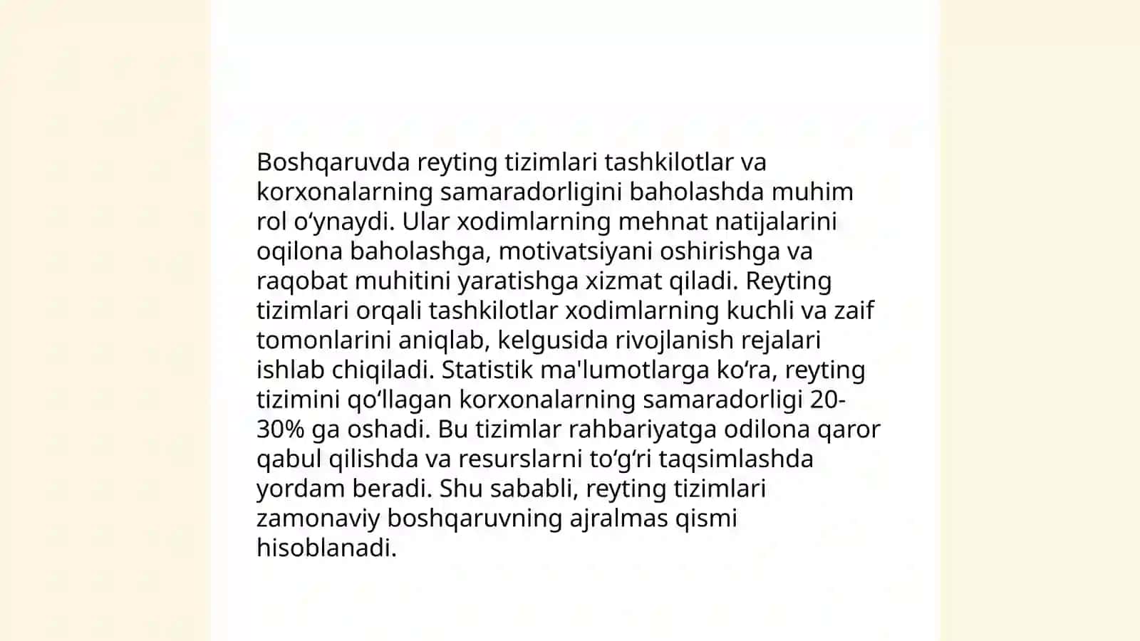 Baholashning reyting tizimlari asoslari 4