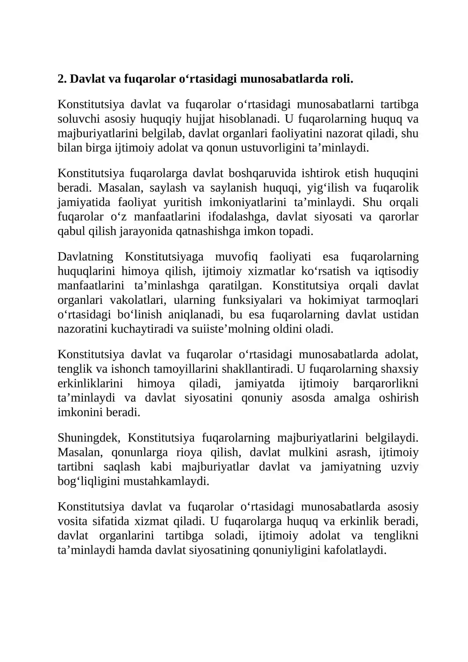 O'zbekiston fuqorolarning Konstitutsiyasi 4