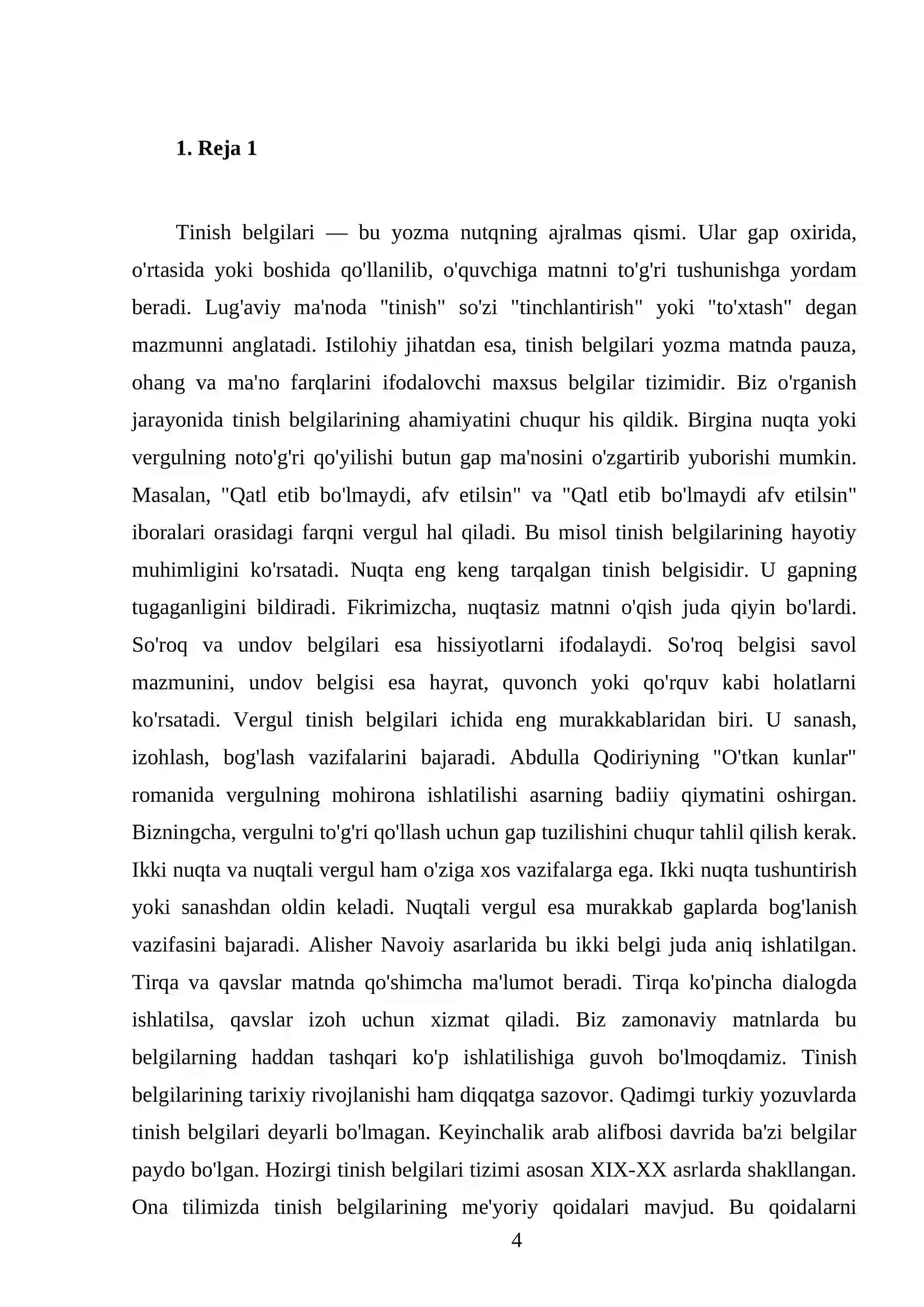 Tinish bеlgilarining ishlatilishi 4
