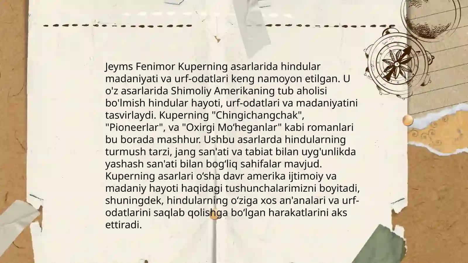 Fenemor Kuper ijodida Amerika hindulari folklorining ŏrni 4