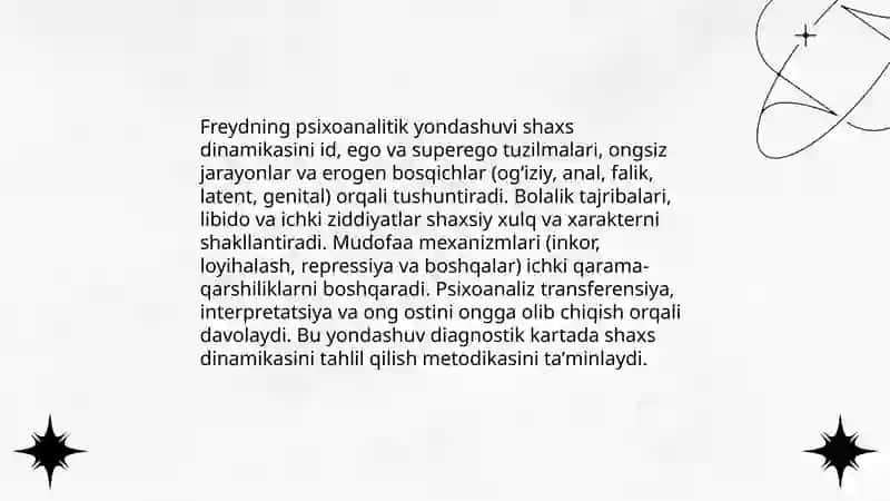 Shaxs dinamik sohasining psixologik konsepsiyalar 4