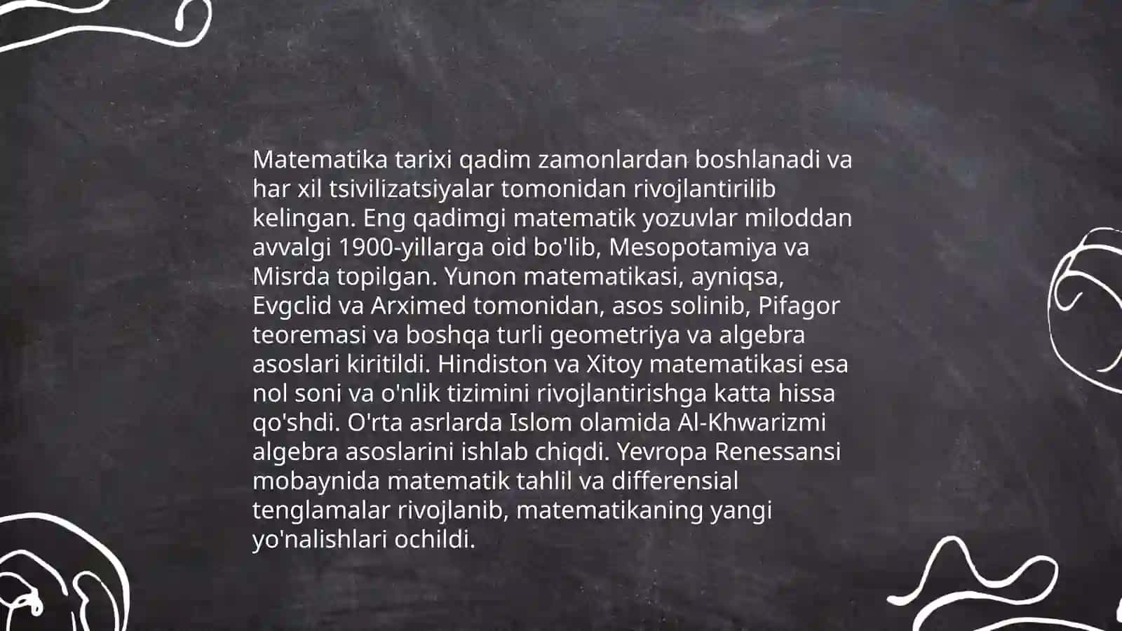 Matemematika tushinchasini shakllantirish manbalari 4