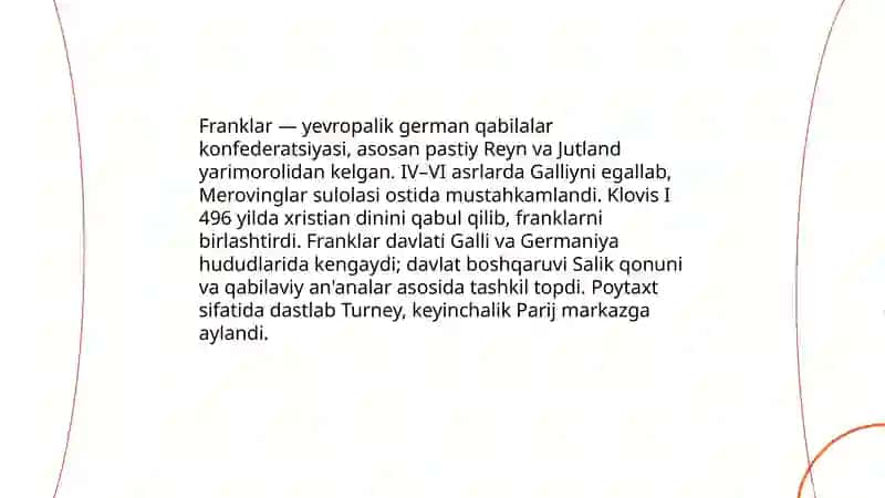 Ilk Oʻrta asrlarda Gʻarbiy Yevropa davlatlari 4
