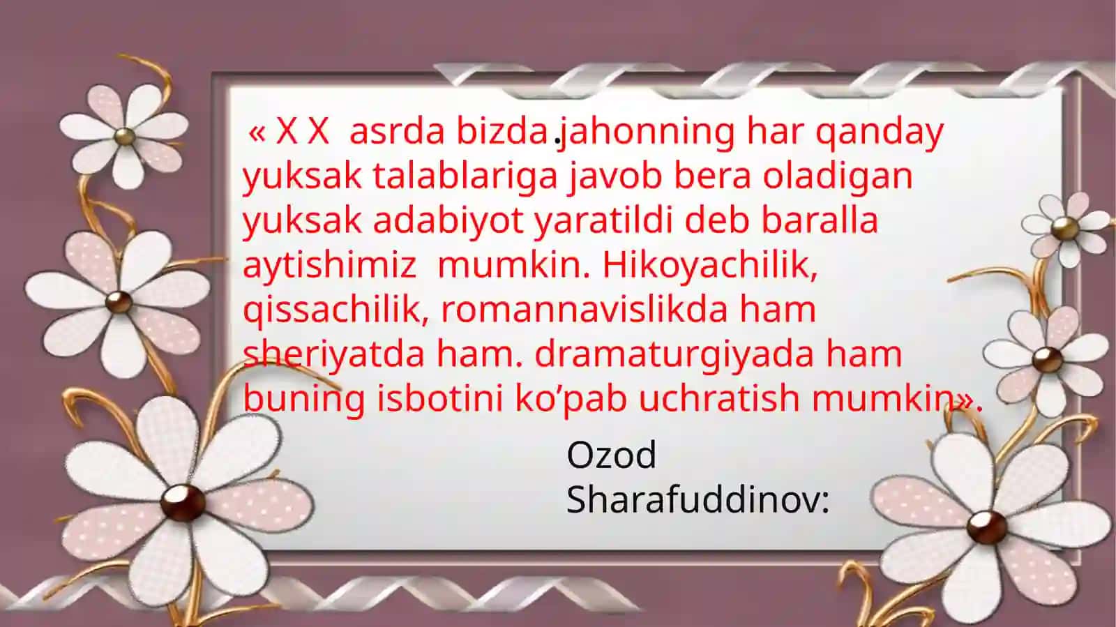 XX asr o’zbek adabiyotining til xususiyatlari 4