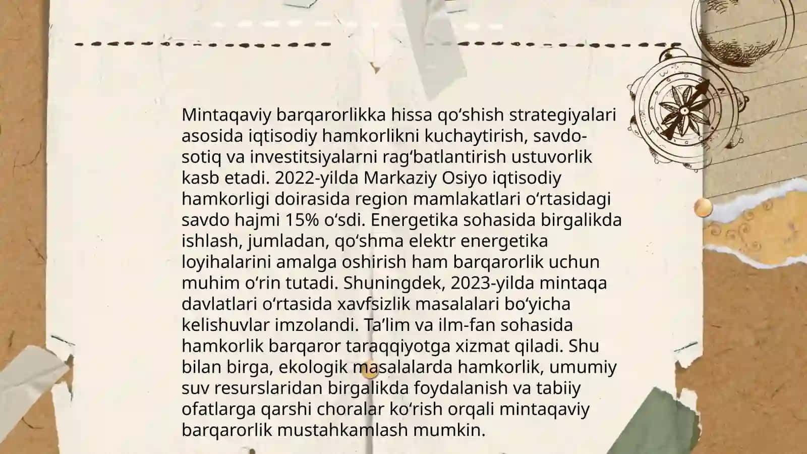 Oʻzbekistonning Markaziy Osiyoda tinchlik siyosati 4