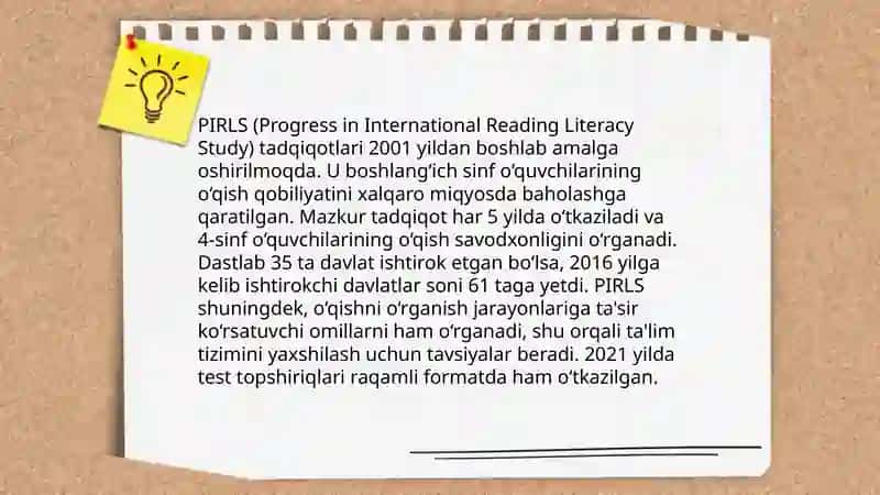 PIRLS tadqiqotlari 4