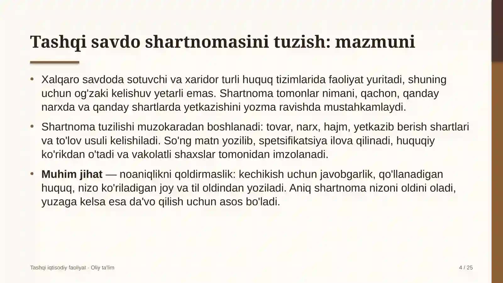 meva sabzavot savdosida tashqi savdo shartnomasini tuzish 2218 4