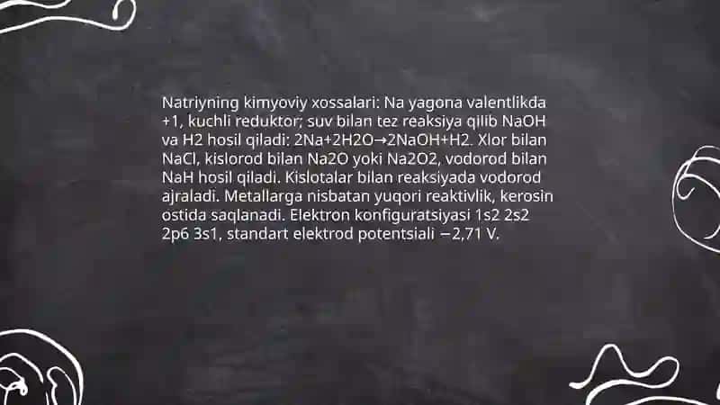 Natriy va kaliyning xossalari va eng muhim birikmalari. Soda ishlab chiqarish 4