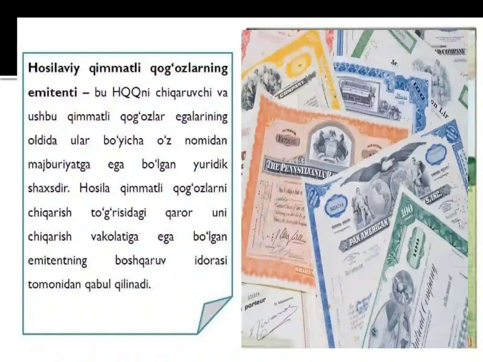 Xosilaviy qimmatli qog'ozlar 4