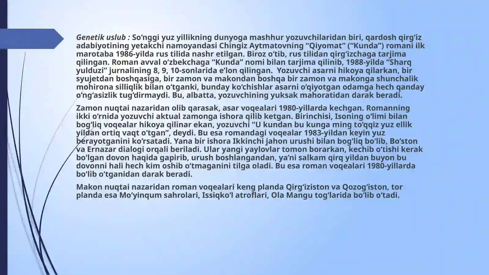 Chingiz Aytmatovning Qiyomat romanining tahlili 4