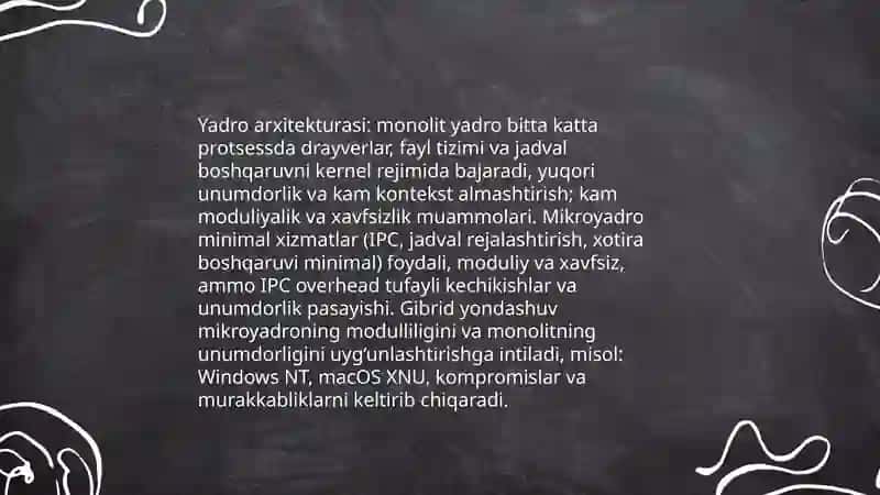 Zamonaviy operatsion tizimlar tahlili 4