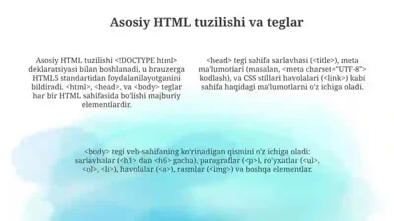 HTML fayllari yaratish 4