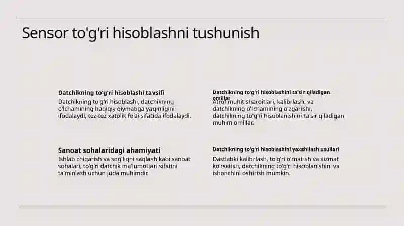 Datchiklarni statik xususyatlari 4