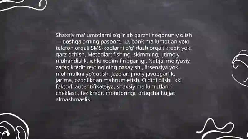 Qarzni noqonuniy olish 4