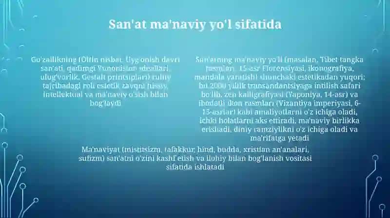 Nafosat (estetika) va ma'naviyat 4