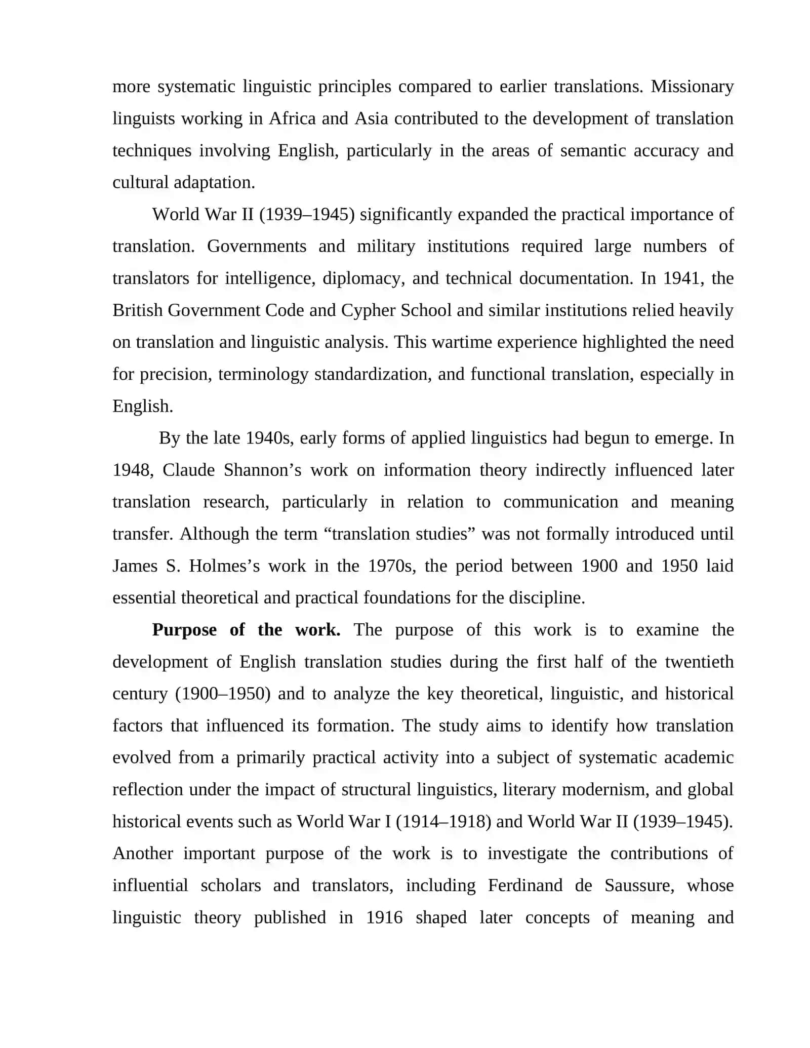 ENGLISH TRANSLATION STUDIES IN THE 1ST HALF OF THE 20TH CENTURY 4