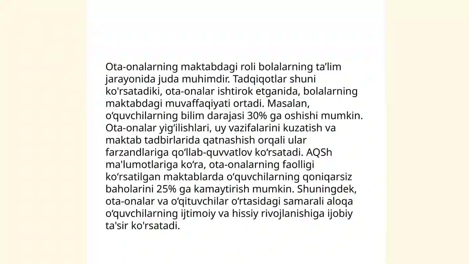 Maktab va oila integratsiyasi 4