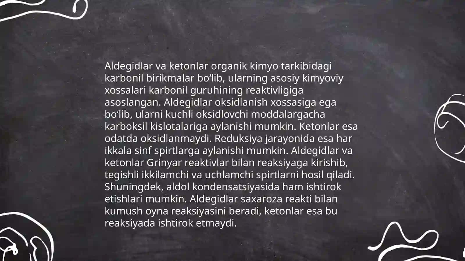 Aldegid va ketonlarni analizlash jarayoni 4