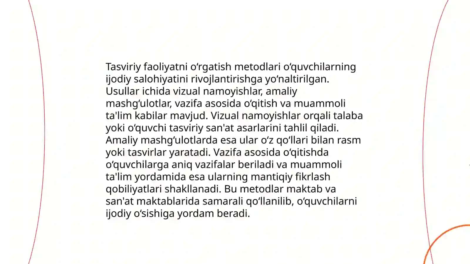 Tasviriy faoliyat mashĝulotlarini tashkil etish 4