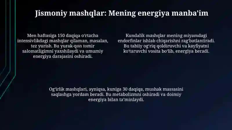 Sog'lom turmush tarzi ustunlari 4