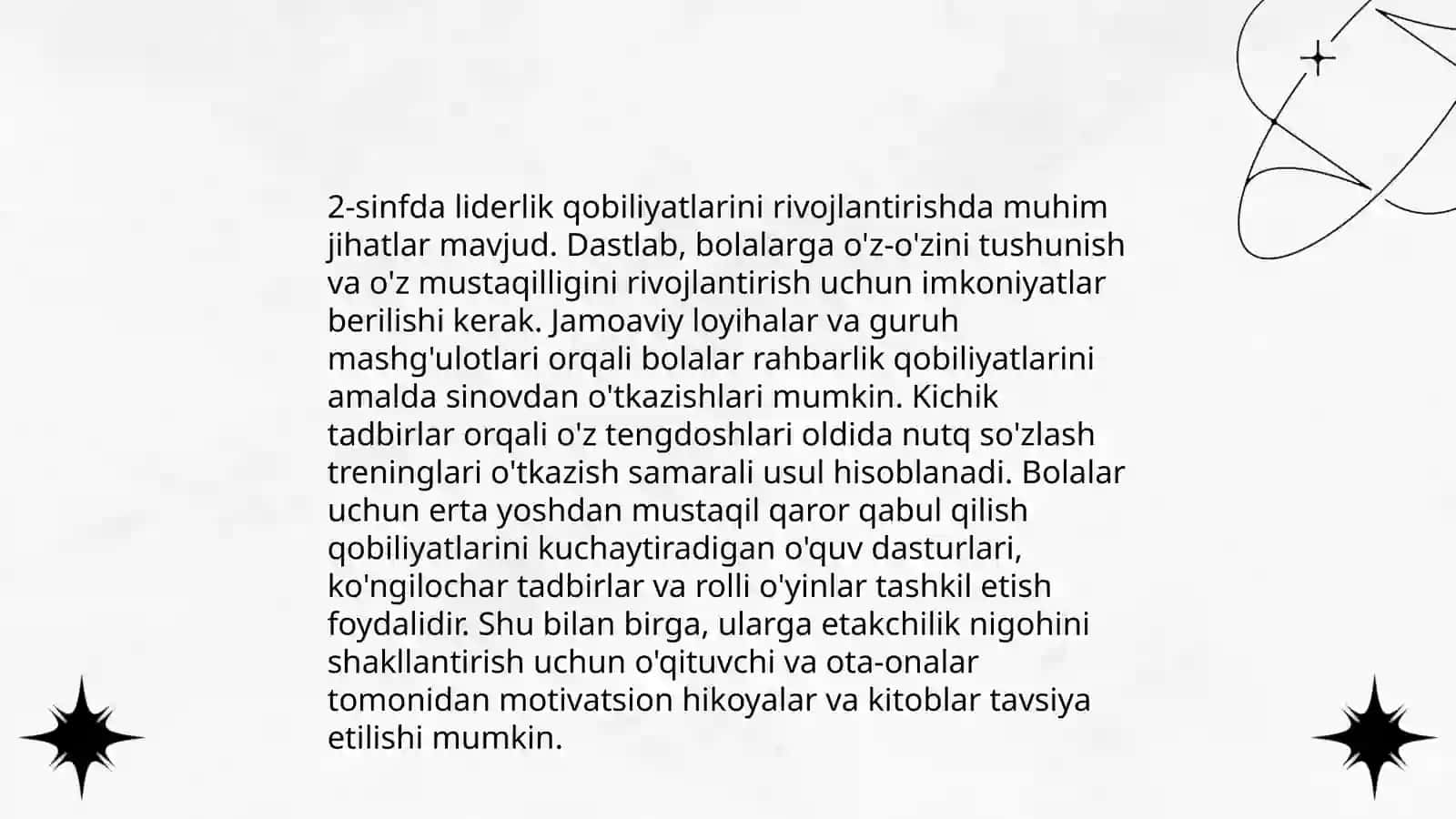 Sinf rahbarining o'quvchilar jamoasi bilan ishlash usullari 4