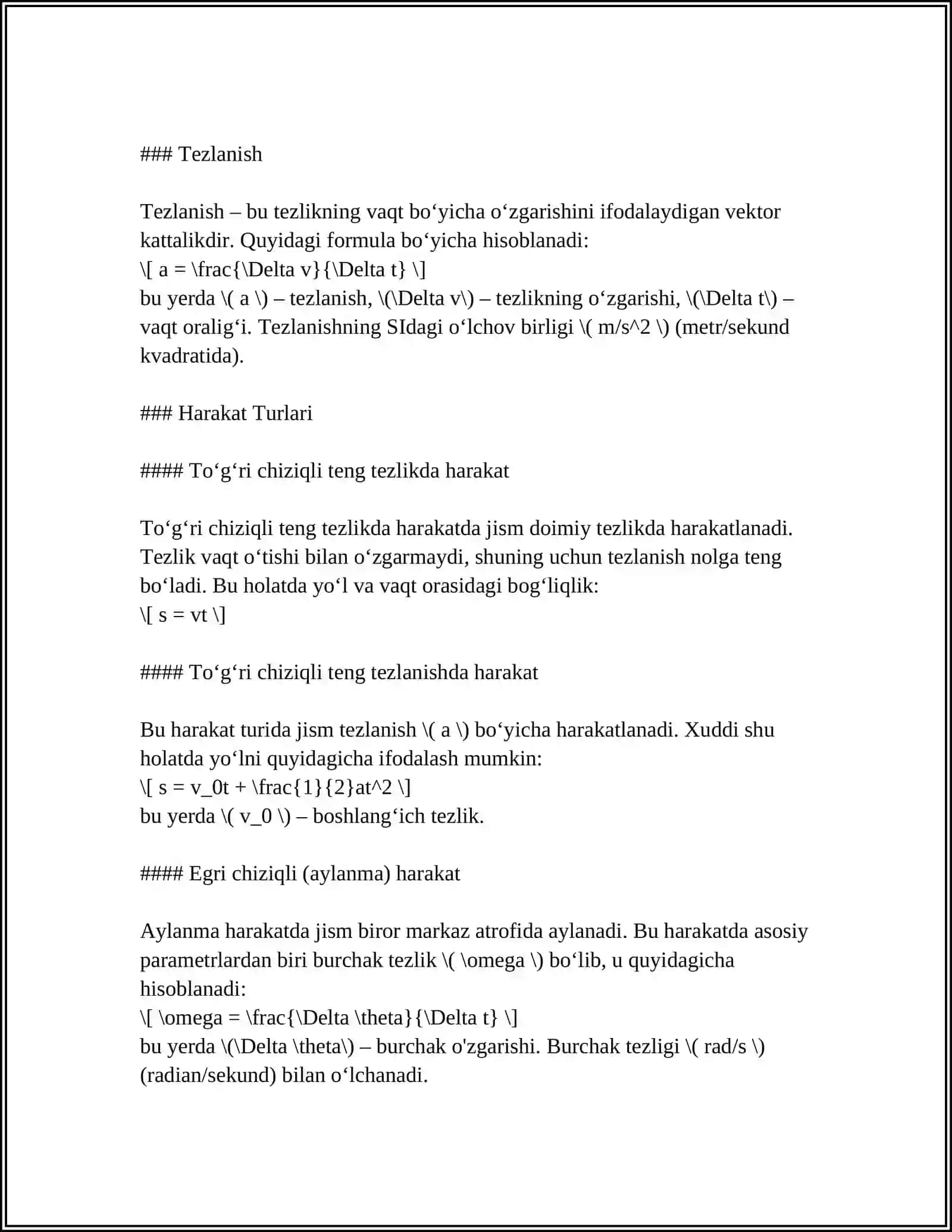 YERNING TORTISHISH MAYDONIDA JISIMLARNING XARAKATI 4