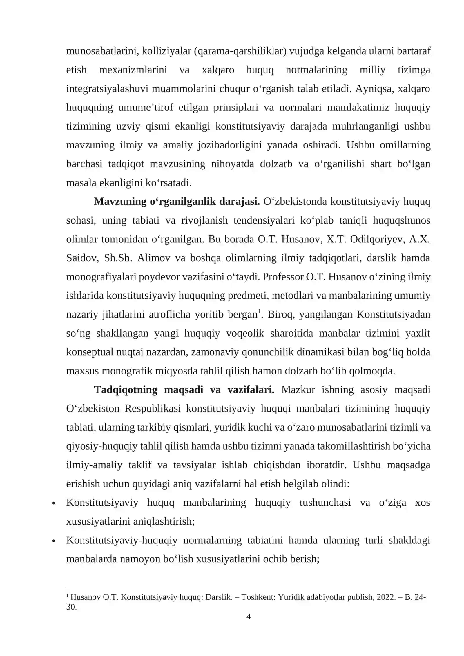 O‘zbekiston Respublikasi Konstitutsiyaviy huquq manbalar tizimi mavzusida 4