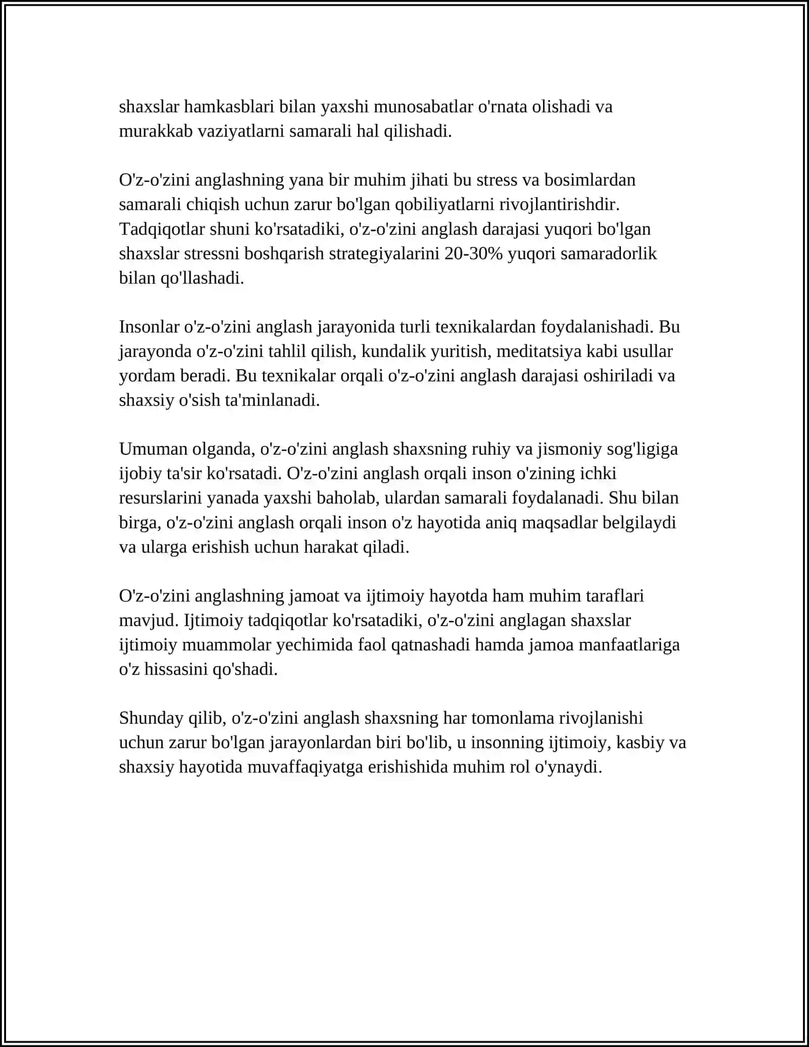DOIMIY SHAXSIY RIVOJLANISH TUSHUNCHASI.RIVOJLANISH UCH BURCHAGI 4