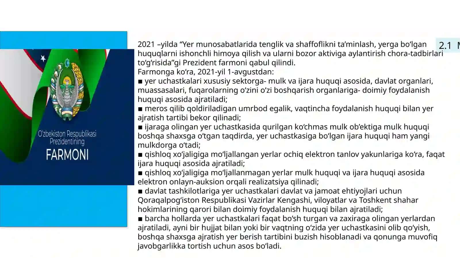 Yer munosabatlarini davlat tomonidan tartibga solish 4