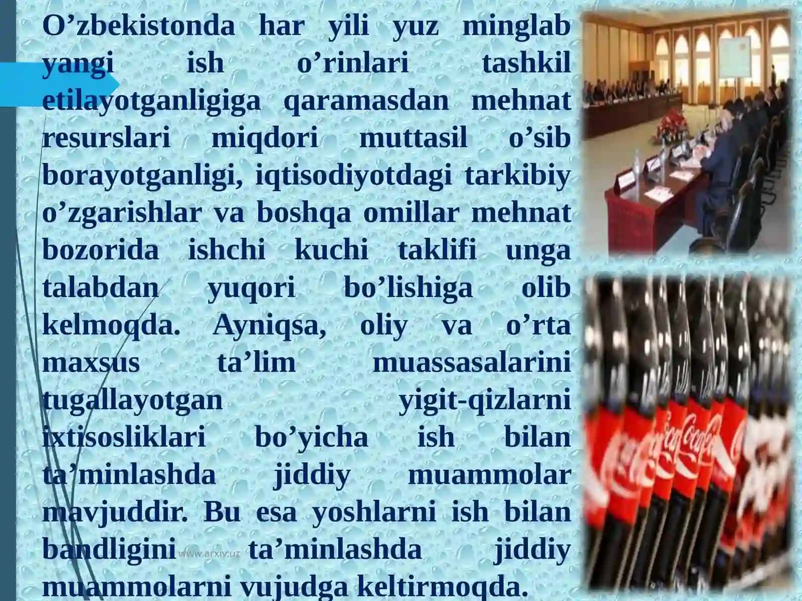 Yoshlar ish bilan bandligi muammosi 4