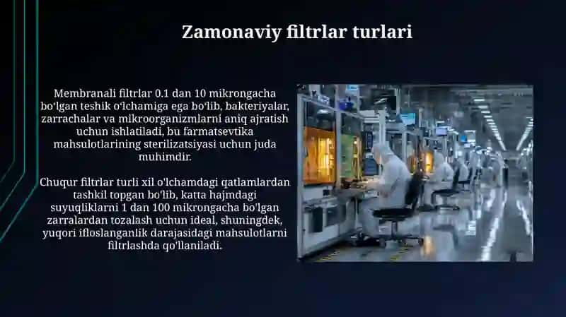 Filtrlash asoslari va nazariyasi 4