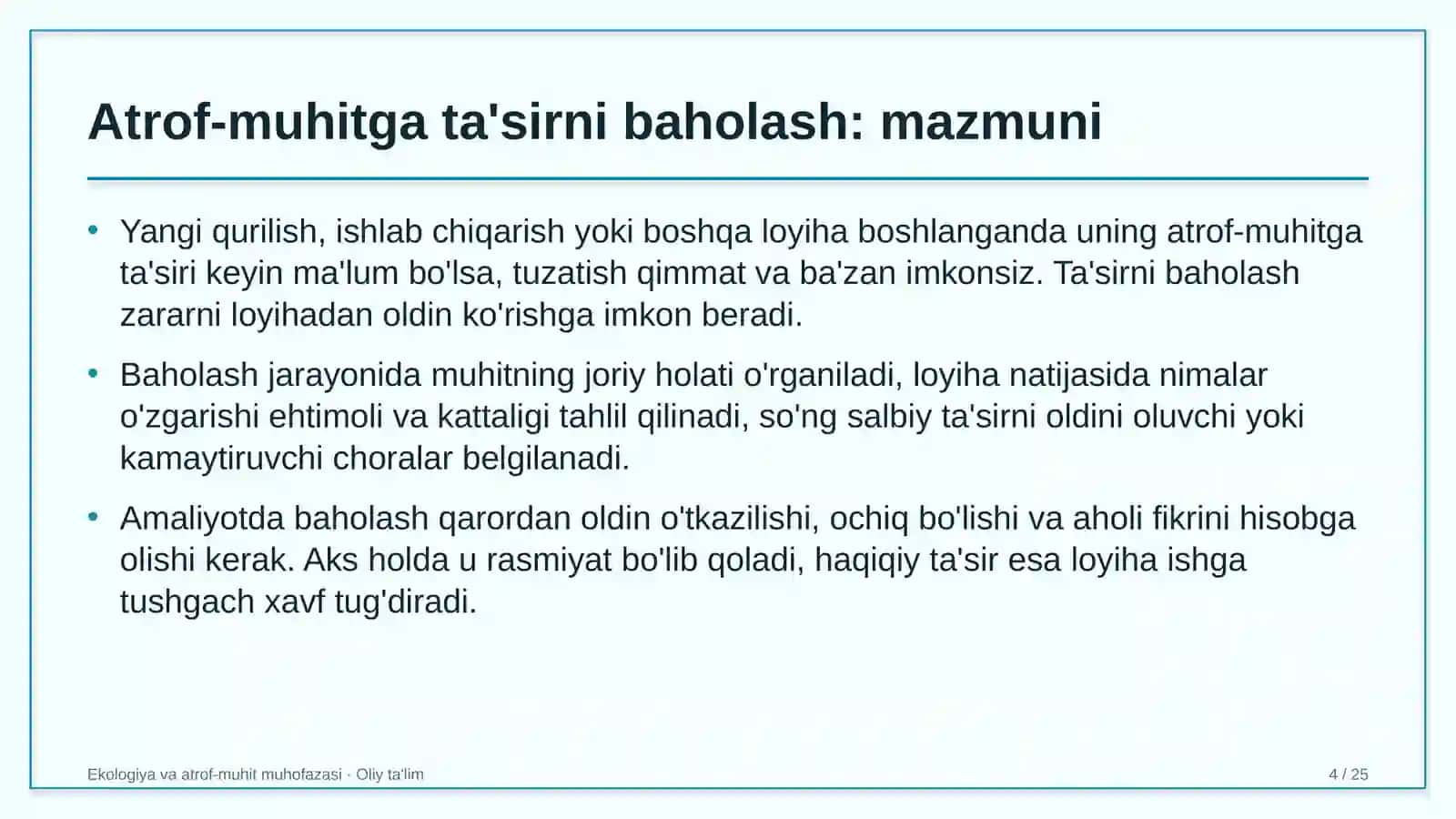 Chiqindilarni qayta ishlash korxonalarida atrof-muhitga ta'sirni baholash 4