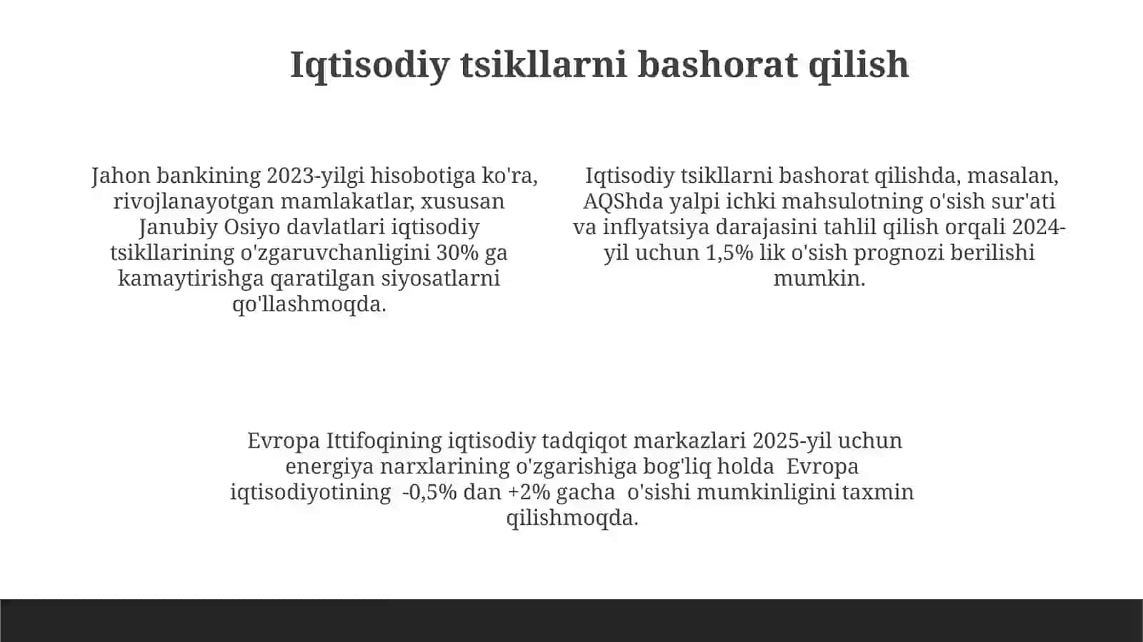 Iqtisodiy Tsikllarni Tahlil Qilish 4