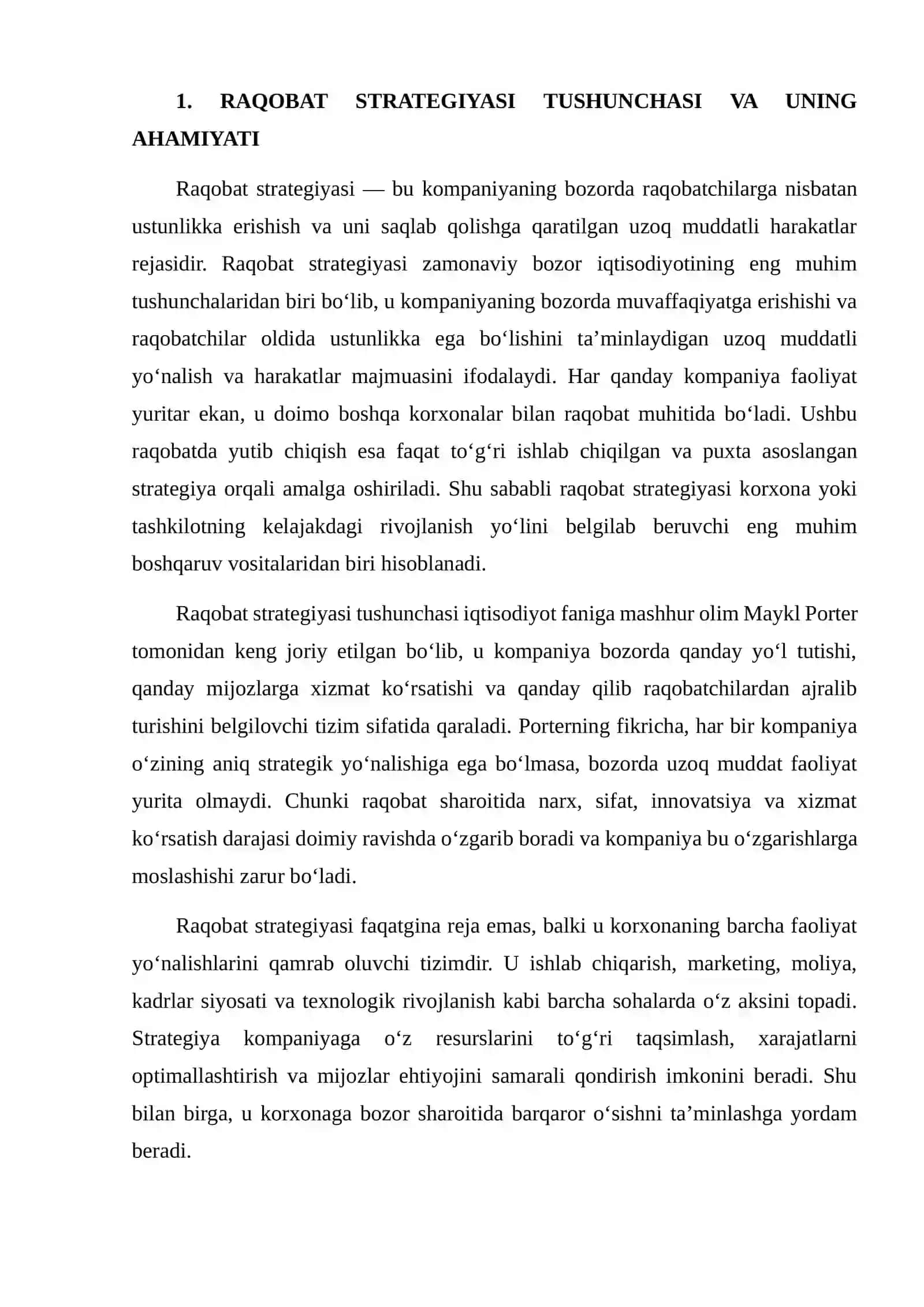 Raqobat Strategiyasini Tanlash 4
