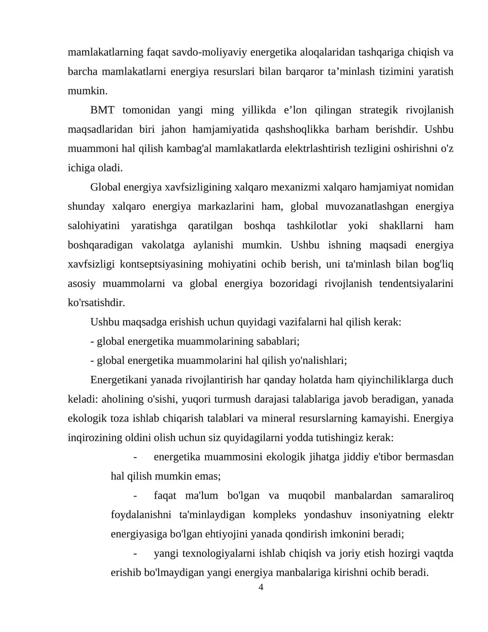 Global energetika muammolarining sabablari va ularni hal qilish yo'llari 4