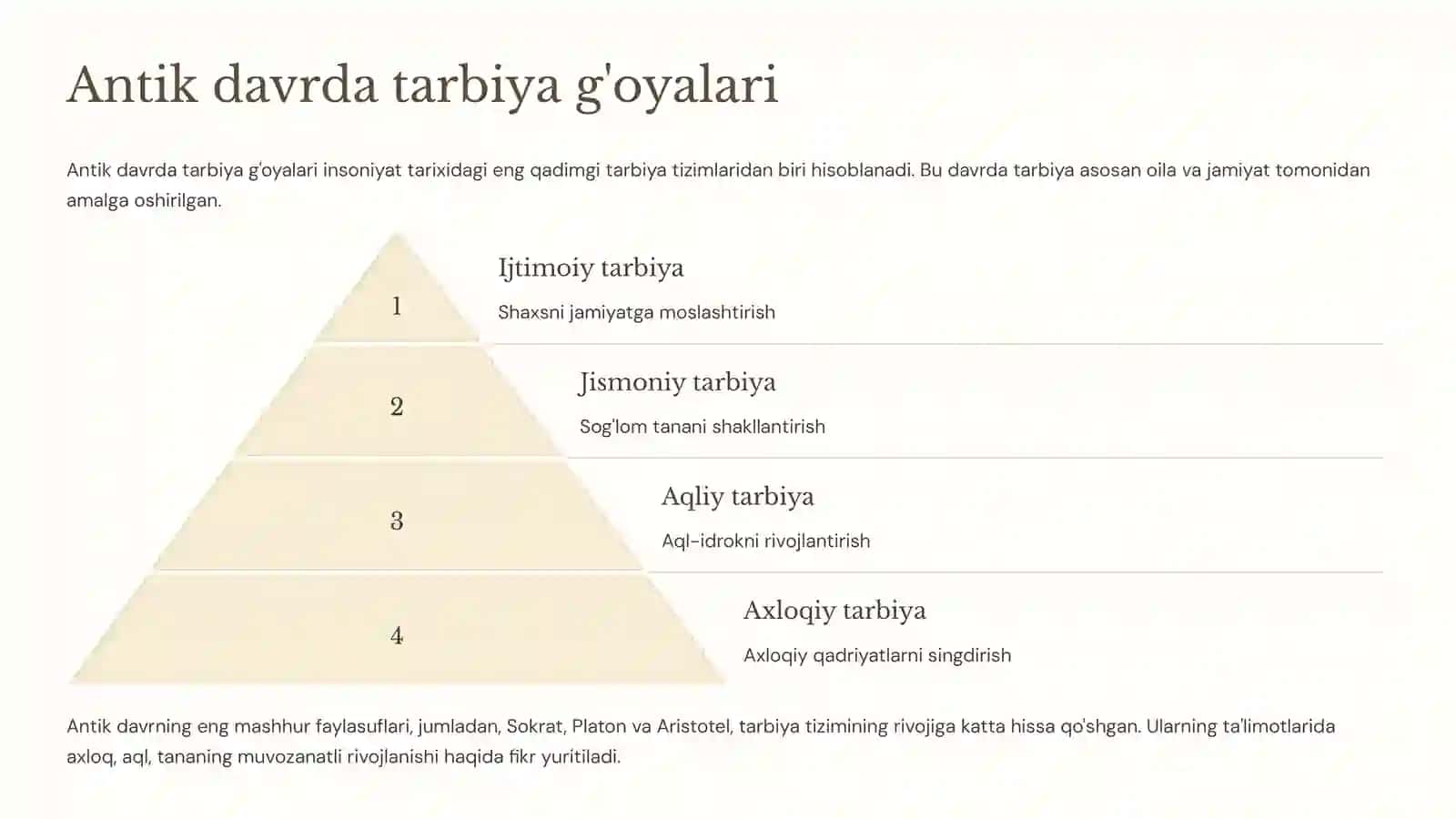 Turli zamon va makonlarda yaratilgan tarbiya konsepsiyalari 4