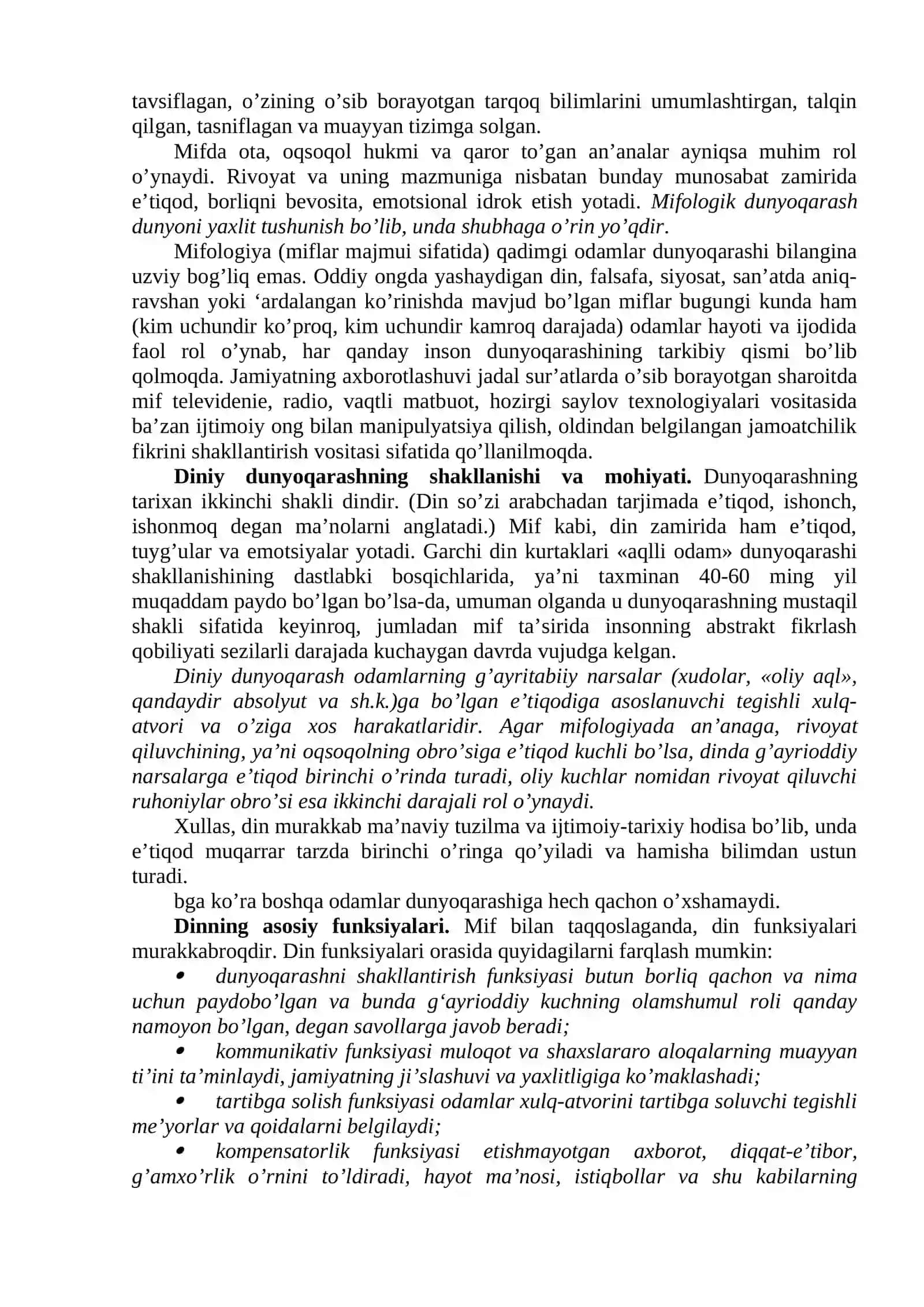 Falsafa uning jamiyat hayotidagi roli (2 soat) 4