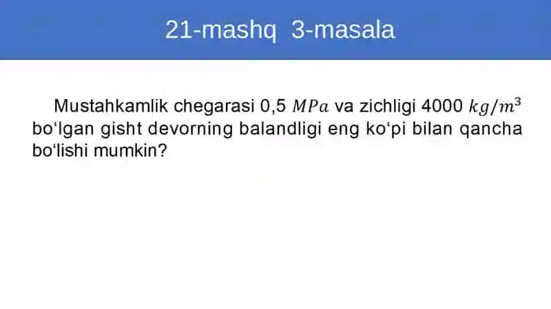 Fizika 35-mavzu. Masalar yechish 4