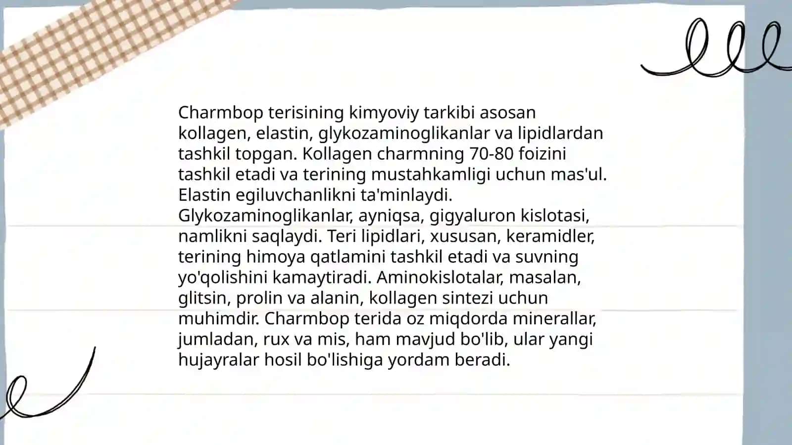 Charmbop terilarning xususiyatlari va tasnifi 4