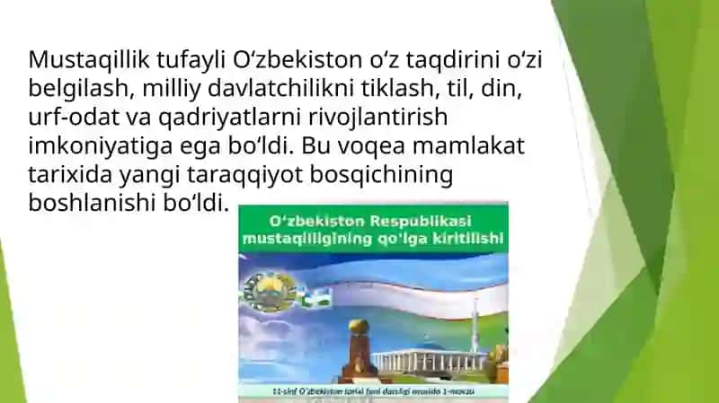 O’zbekiston mustaqilligi va tarbuyaning ma’naviy ahamiyati 4