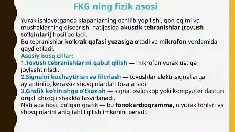 FKG – Kardiorevmatologiyada tekshirish usullari 4