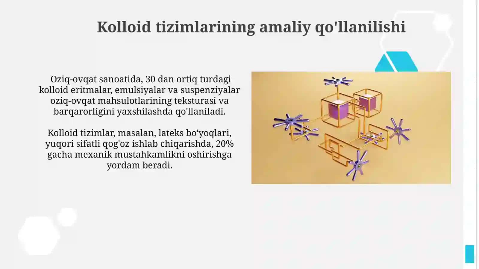 Kalloid sistema tuzilishi, olinishi,tuzilish uslubi 4