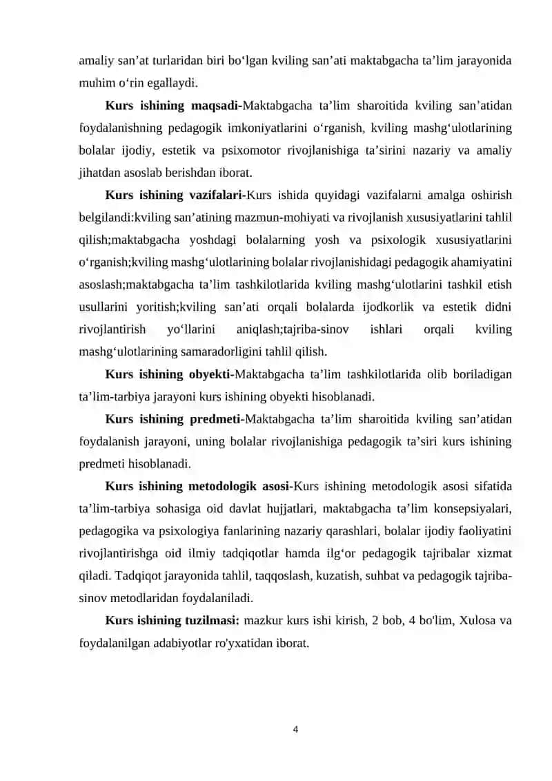 Maktabgacha taʼlim tashkilotlarida kviling san’atining axamiyati. 4
