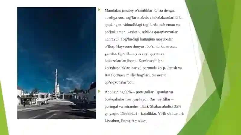 Partugaliyaturizm ko’rsatkichlari 4
