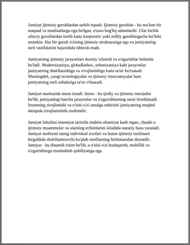 Jamiyat falsafasi 4