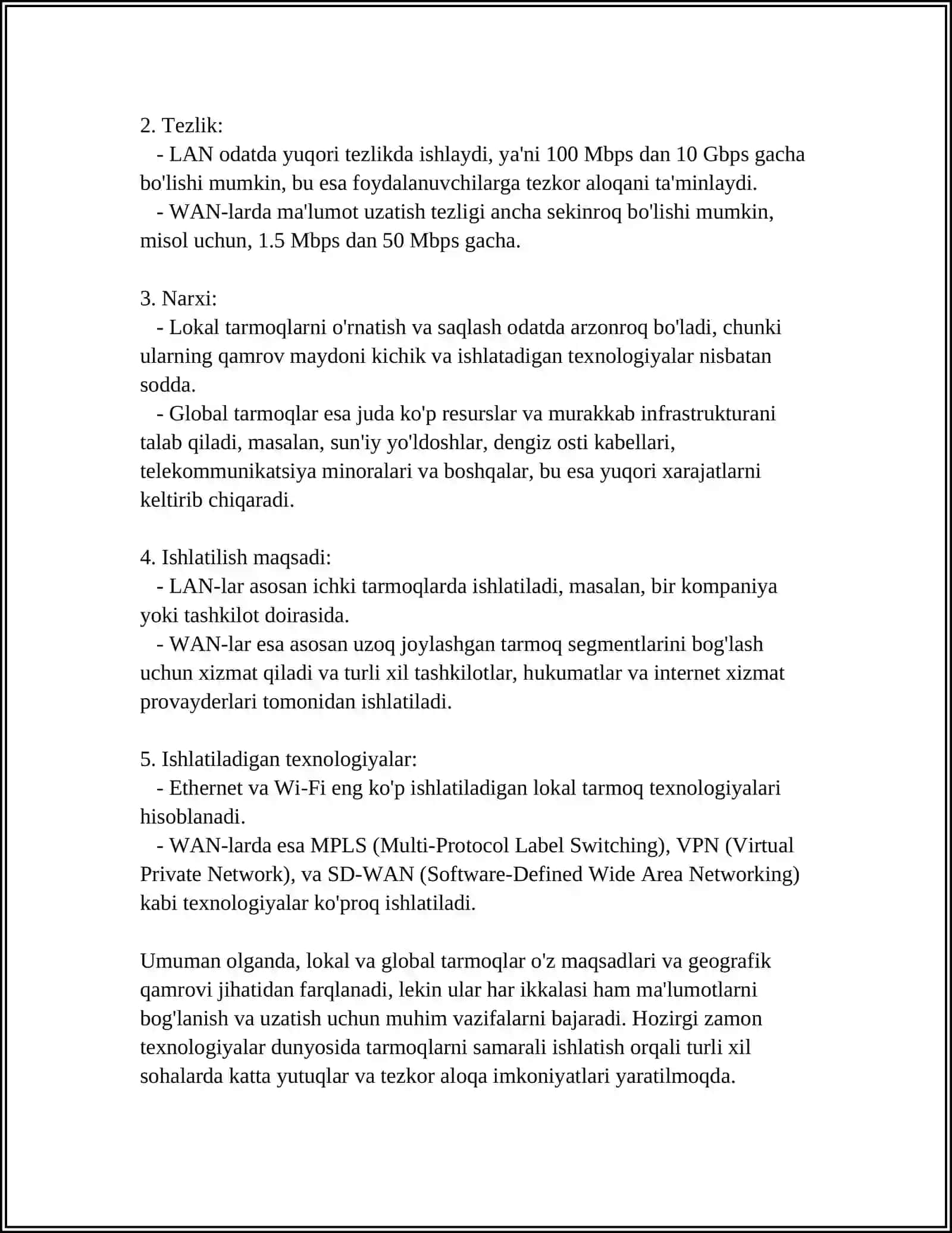 LOKAL VA GLOBAL TARMOQLAR 4