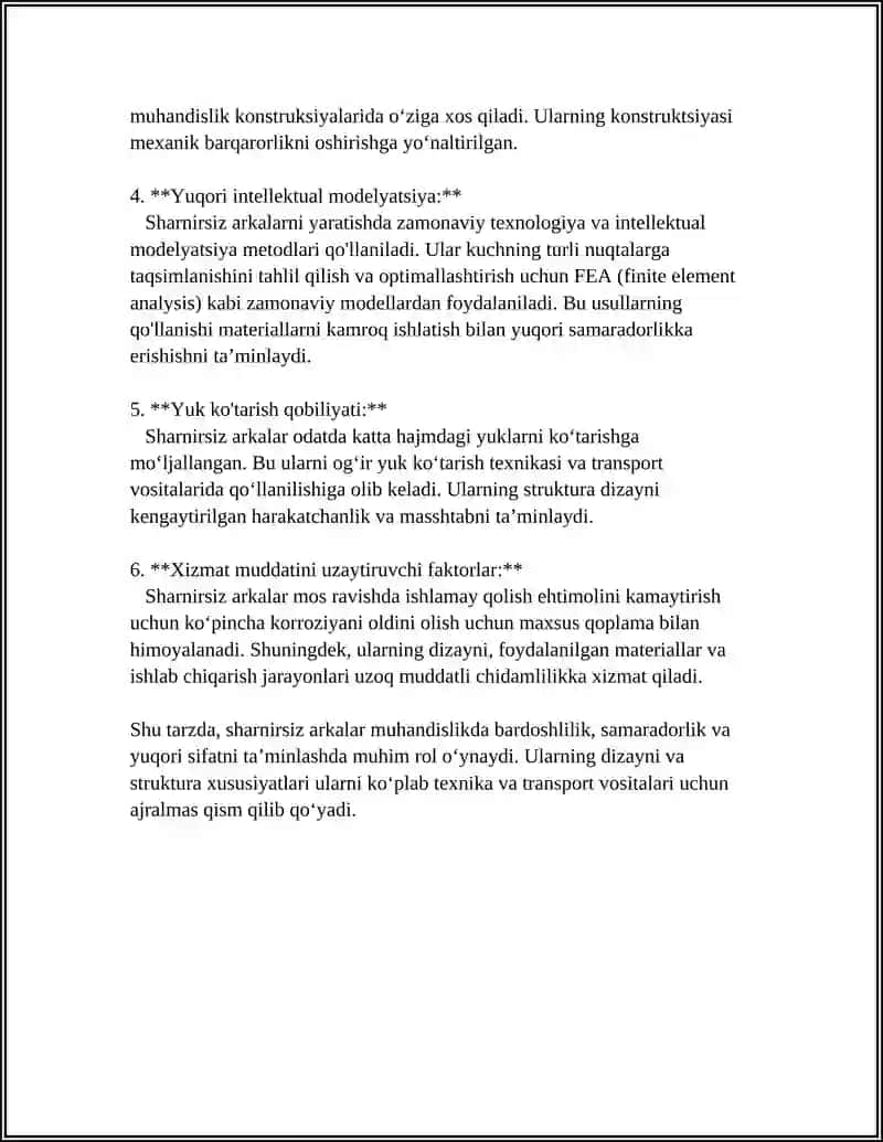 SHARNIRSIZ ARKALARNI KUCHLAR USULIDA HISOBLASH 4